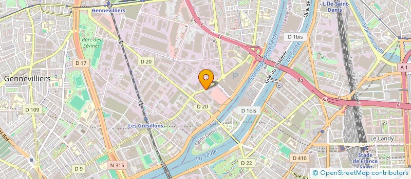 localisation de l'entreprise TNC2 FRANCE à GENNEVILLIERS