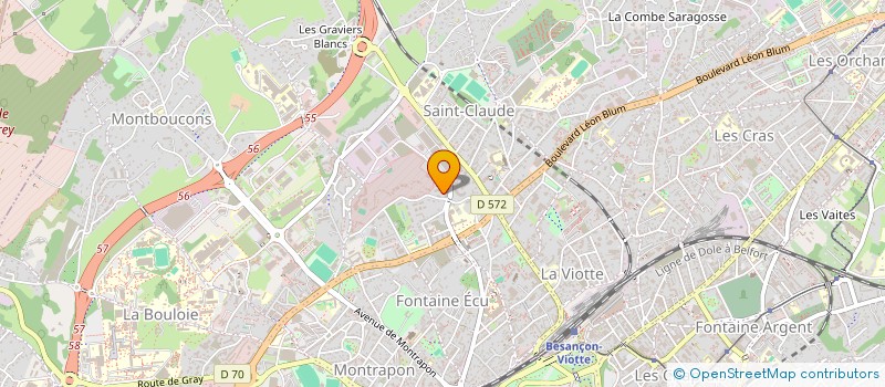 localisation de l'entreprise TNH à BESANCON