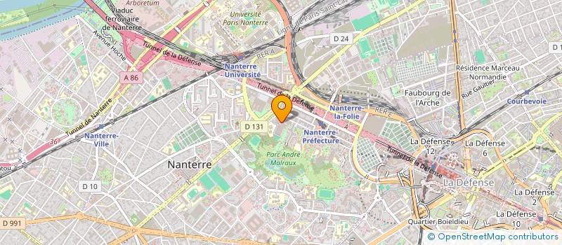 localisation de l'entreprise TNJ PROMOTION à NANTERRE