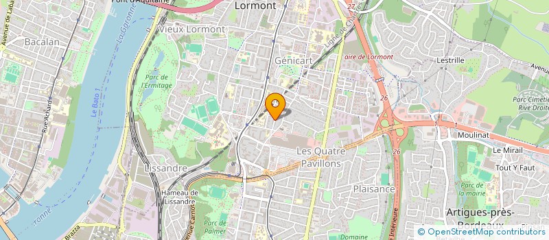 localisation de l'entreprise TNR TRAVAUX NEUFS ET RENOVATION  LORMONT