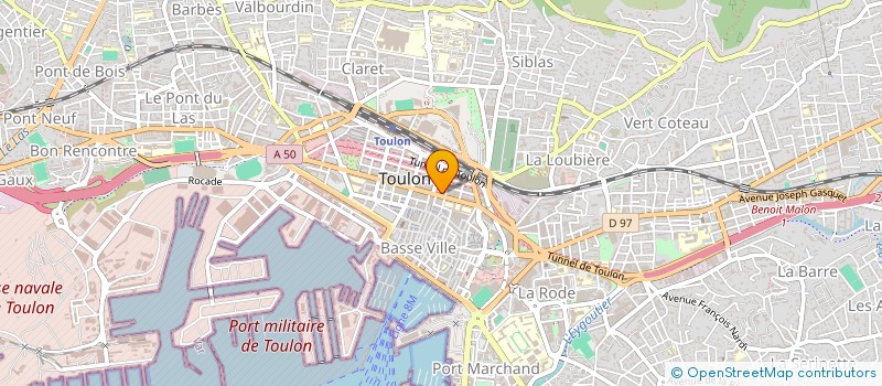 localisation de l'entreprise TNT REGIE 83  TOULON