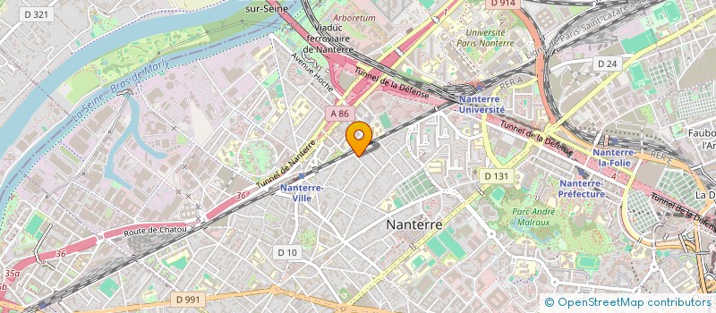 localisation de l'entreprise TOBACCO & TRADING CO.  NANTERRE