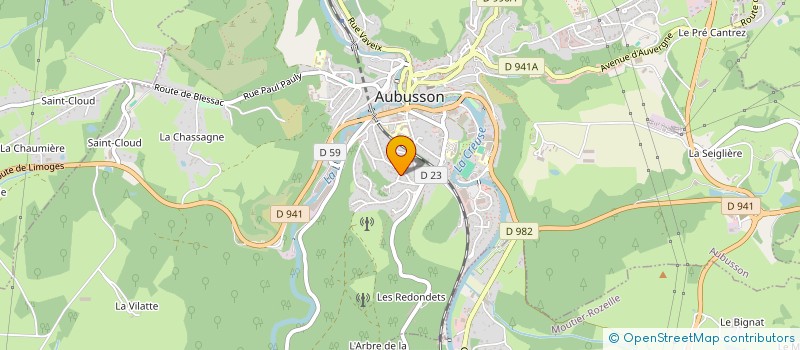 localisation de l'entreprise TOBEZ'ART à AUBUSSON