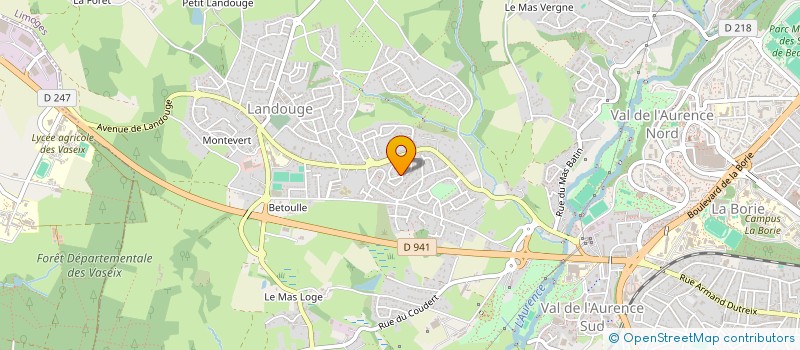 localisation de l'entreprise TOC LOG à LIMOGES