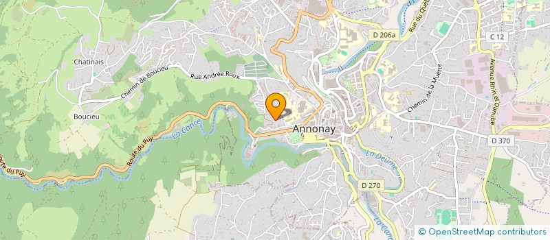 localisation de l'entreprise TOCANE à ANNONAY