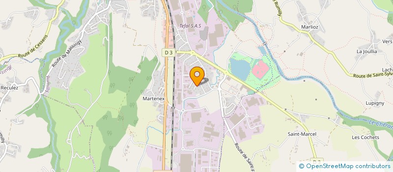 localisation de l'entreprise TOCCANIER à RUMILLY