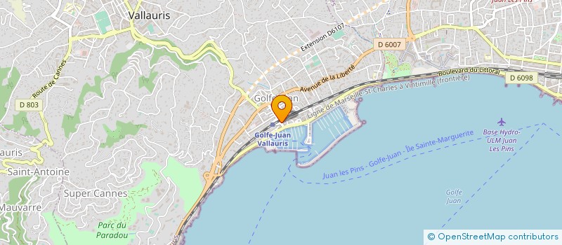 localisation de l'entreprise TOCHE ET LA HUPPE FAB NAVIRE B à VALLAURIS