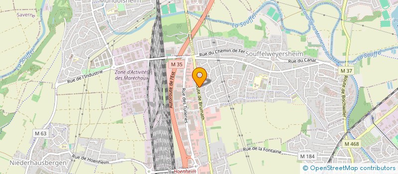 localisation de l'entreprise TOCKELINE CREATION à SOUFFELWEYERSHEIM