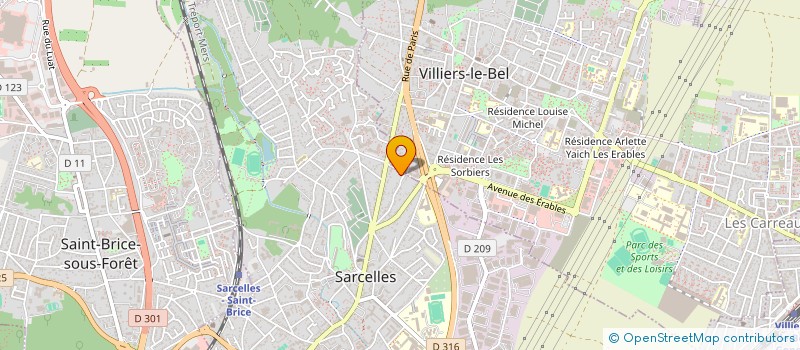 localisation de l'entreprise TODA  SARCELLES