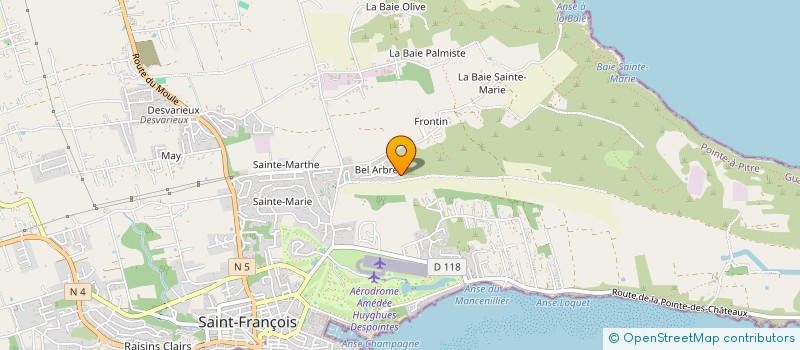 localisation de l'entreprise TODAY AUTO GUADELOUPE à SAINT-FRANCOIS