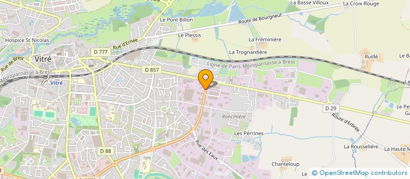 localisation de l'entreprise TOENN GROUPE à VITRE