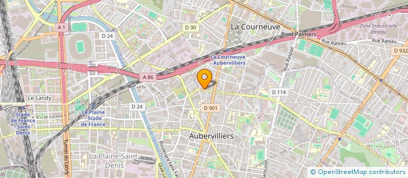 localisation de l'entreprise TOFA à LA COURNEUVE