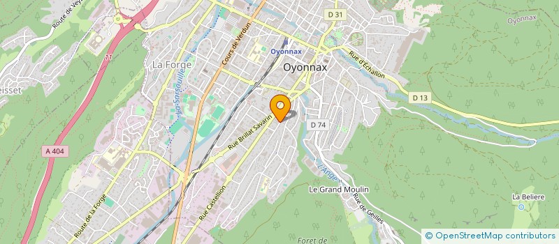 localisation de l'entreprise TOFALEX à OYONNAX