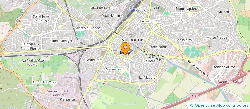 localisation de l'entreprise TOGNELLA ARCHITECTES 2AI  NARBONNE