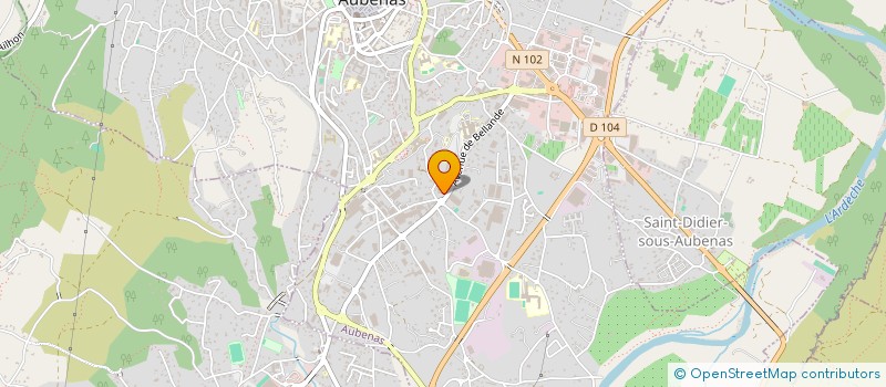 localisation de l'entreprise TOGNETTY DISTRIBUTION à AUBENAS
