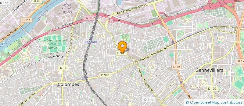 localisation de l'entreprise TOILES SERVICE à COLOMBES