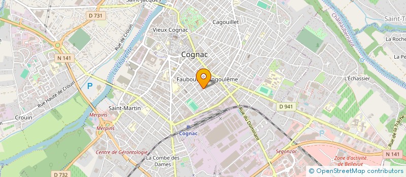 localisation de l'entreprise TOIT'AVENIR à COGNAC