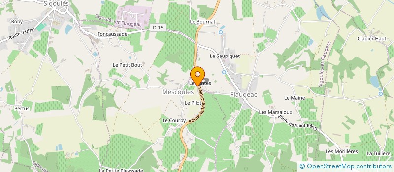 localisation de l'entreprise TOIT ' ISOL à SIGOULES-ET-FLAUGEAC