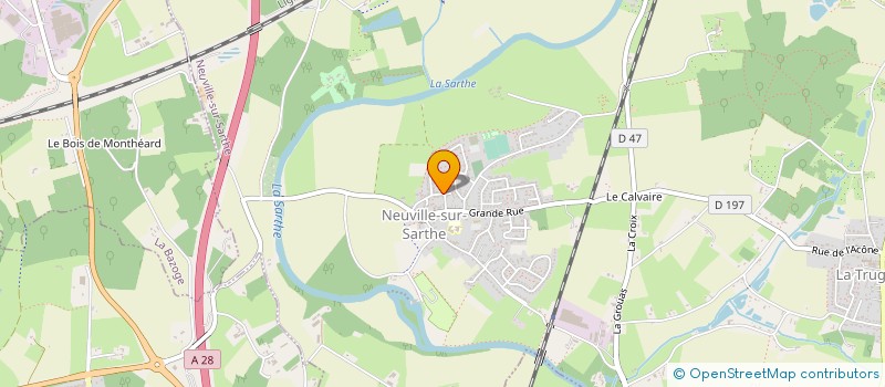 localisation de l'entreprise TOIT+MOI  NEUVILLE-SUR-SARTHE