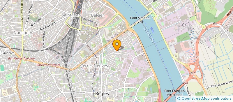 localisation de l'entreprise TOITURE 33 à BEGLES