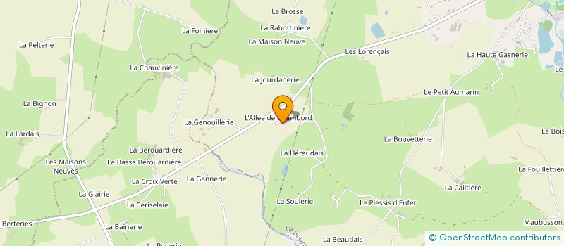 localisation de l'entreprise TOITURE BRUNEAU  LE BOURGNEUF-LA-FORET