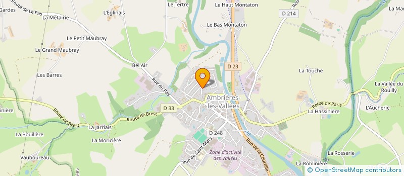 localisation de l'entreprise TOITURE DES VALLEES  AMBRIERES-LES-VALLEES