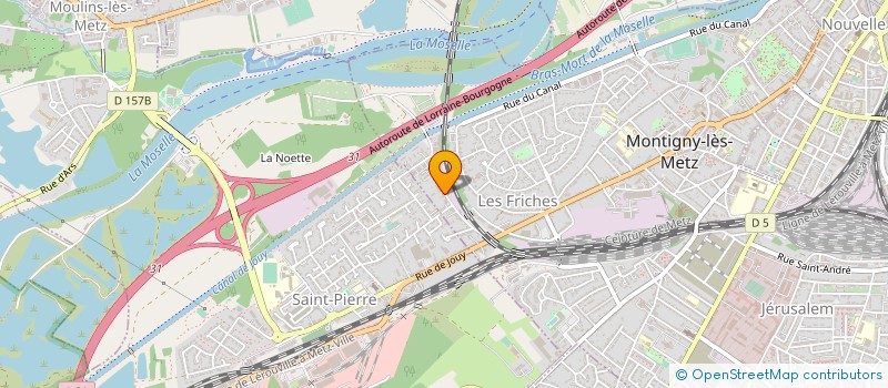 localisation de l'entreprise TOITURE HOFFMANN à MONTIGNY-LES-METZ