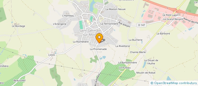 localisation de l'entreprise TOITURE PETIT à SEVREMOINE