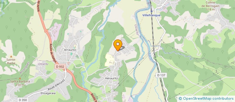 localisation de l'entreprise TOITURE PUJOL  USTARITZ
