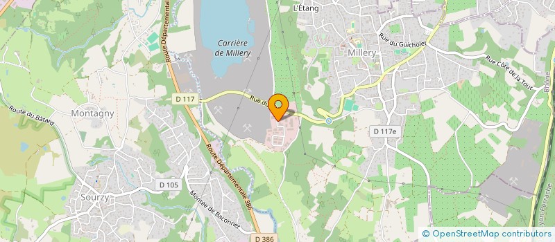 localisation de l'entreprise TOITURE RHONE SERVICES à MILLERY