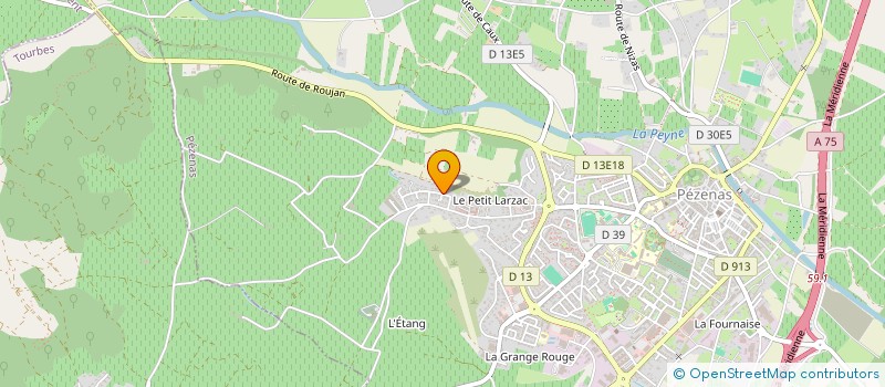 localisation de l'entreprise TOITURE SOLAIRE  PEZENAS