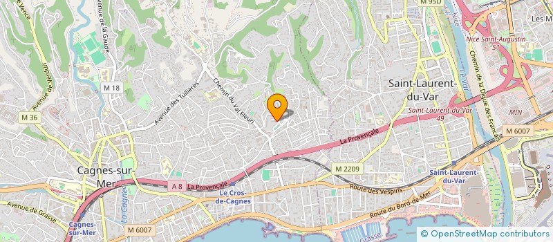 localisation de l'entreprise TOITURES AND CO à CAGNES-SUR-MER