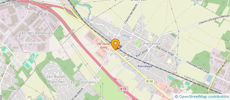 localisation de l'entreprise TOITURES CHAPUIS  PIERRELAYE