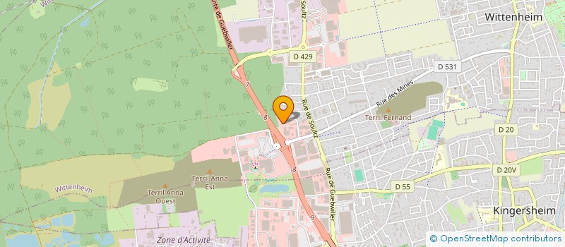localisation de l'entreprise TOITURES CONCEPTS RENOVATIONS - TCR  WITTENHEIM