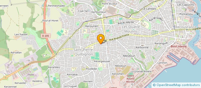 localisation de l'entreprise TOITURES DE BRETAGNE à BREST