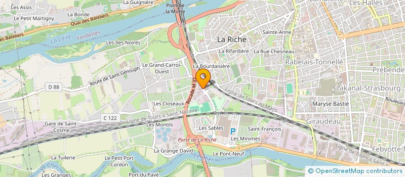 localisation de l'entreprise TOITURES DE TOURAINE à LA RICHE