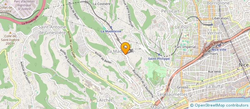 localisation de l'entreprise TOITURES DU MIDI à NICE