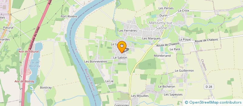 localisation de l'entreprise TOITURES HIVET  MESSIMY-SUR-SAONE