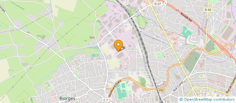localisation de l'entreprise TOITURES ROANNAISES G BOIZET à RIORGES