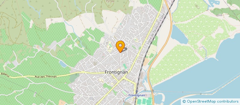 localisation de l'entreprise TOITURES TIAGO 34 à FRONTIGNAN