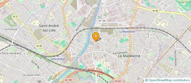 localisation de l'entreprise TOITURES TRADITIONNELLES DU NORD à LA MADELEINE