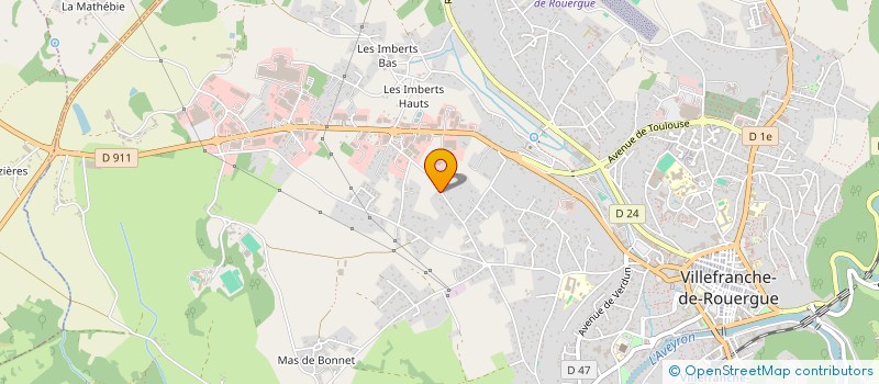localisation de l'entreprise TOITURES VILLEFRANCHOISES à VILLEFRANCHE-DE-ROUERGUE