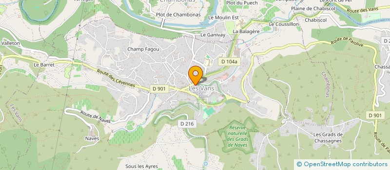 localisation de l'entreprise TOLEMATIN à LES VANS