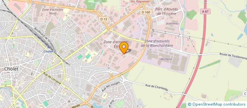 localisation de l'entreprise TOLERIE AUTOMOBILE CHOLETAISE à CHOLET