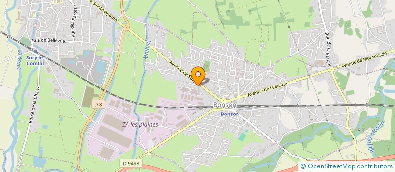 localisation de l'entreprise TOLERIE FOREZIENNE  BONSON