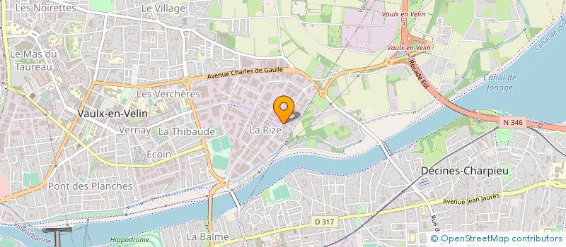 localisation de l'entreprise TOLERIE LECUYER  VAULX-EN-VELIN