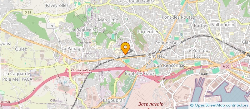 localisation de l'entreprise TOM  TOULON