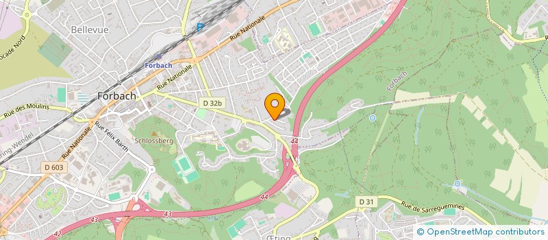 localisation de l'entreprise TOM  FORBACH