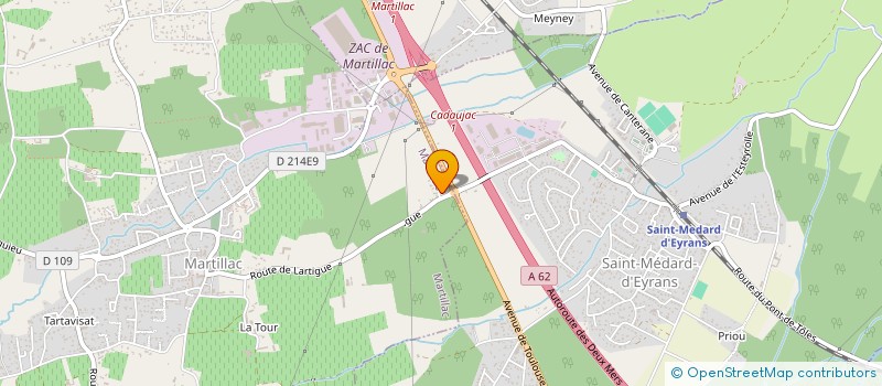 localisation de l'entreprise TOMAE 2  MARTILLAC