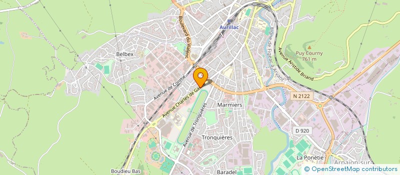 localisation de l'entreprise TOMANASER à AURILLAC